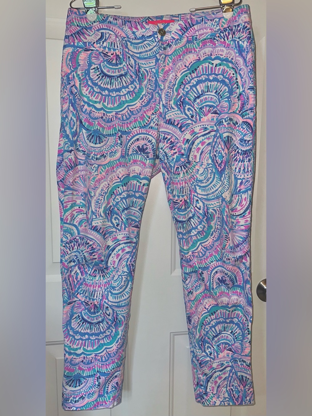Lilly Pulitzer KELLY High Rise Skinny Ankle Pants - Happy As A Clam - Picture 3 of 6